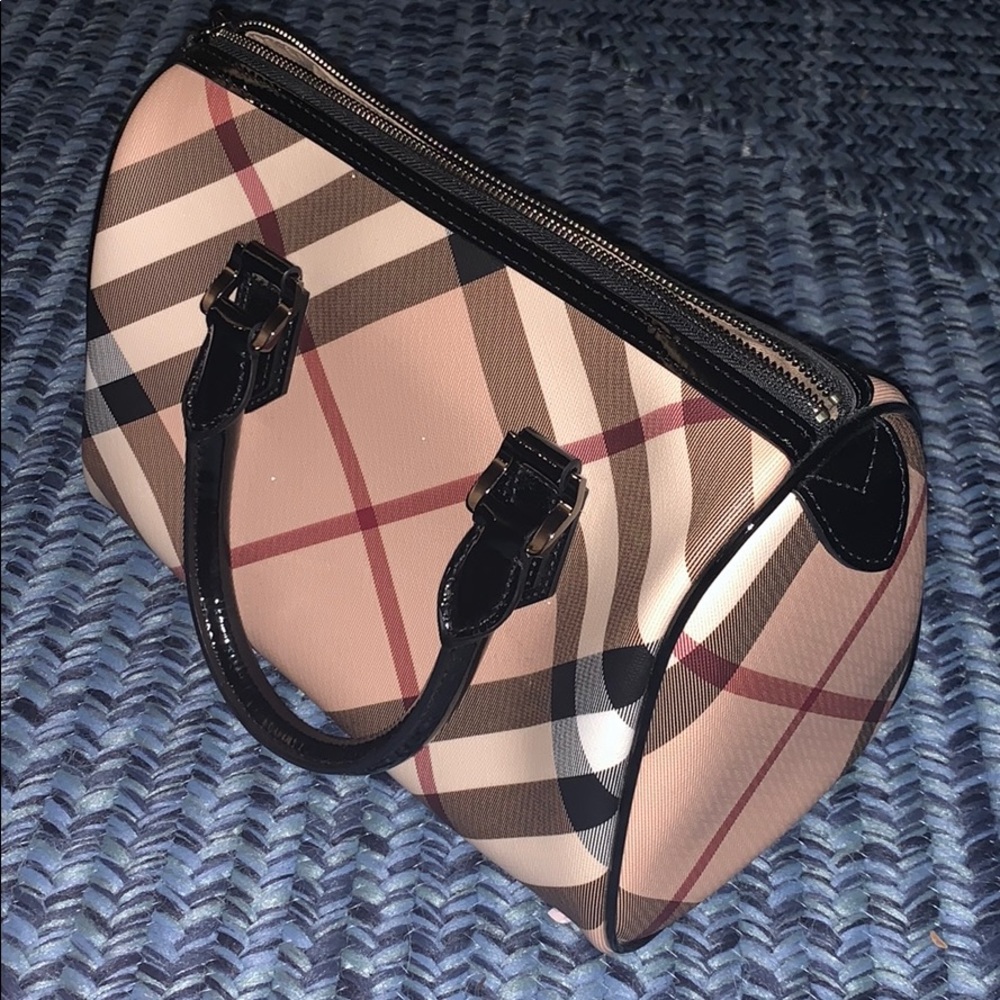 Burberry Nova Check Bowling Boston Satchel